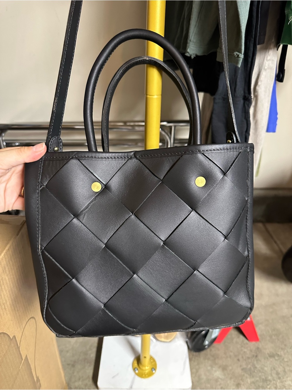 NEW Nisolo Handwoven Carry-All Satchel in Black - Picture 2 of 15